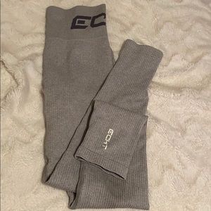 Gray Ribbed Echt Apparel Leggings